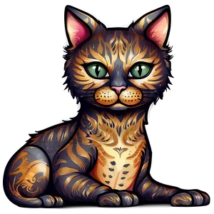 Fantasy Cat Creature Vector Png Ulw PNG image