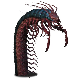 Fantasy Centipede Creature Artwork PNG image