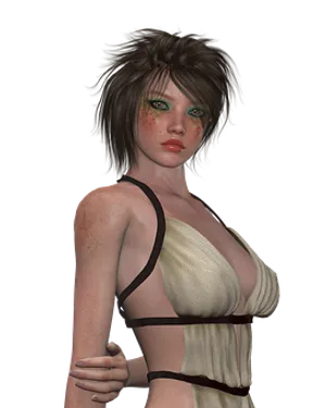 Fantasy Character Portrait_ Freckled Woman