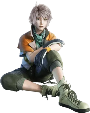 Fantasy Character Sitting Pose