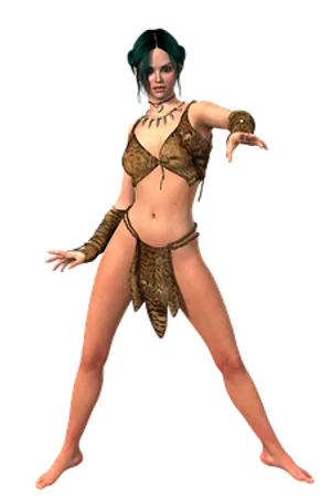 Fantasy Characterin Tribal Attire