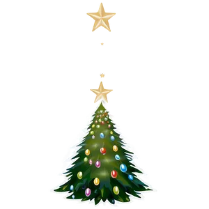 Fantasy Christmas Tree Star PNG 06282024