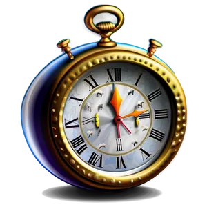 Fantasy Clock Clipart PNG 06262024