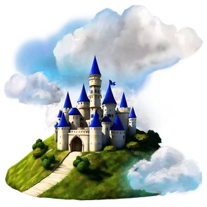 Fantasy Cloud Castle PNG 84