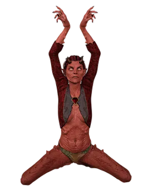 Fantasy Creature Performing Ritual