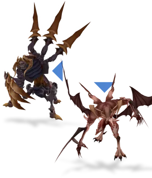 Fantasy Creatures Battle Stance PNG image