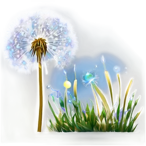 Fantasy Dandelion Glow PNG Plh6 PNG