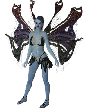 Fantasy Demon Womanwith Wings