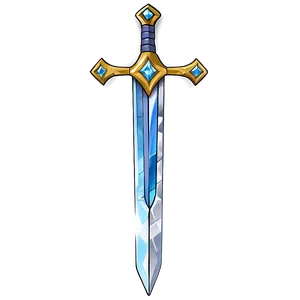 Fantasy Diamond Sword Drawing PNG Xfs