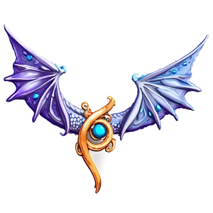 Fantasy Dragon Wings Design Png Bte63 PNG image