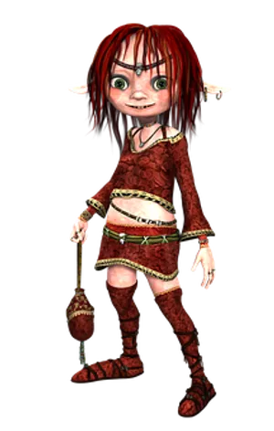Fantasy Elf Character Illustration PNG image