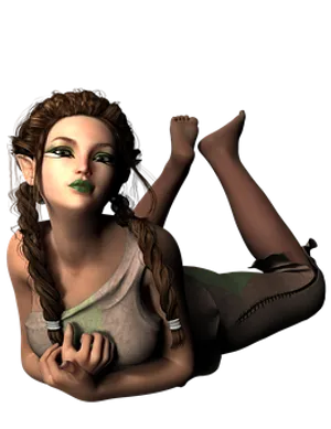 Fantasy_ Elf_ Girl_ Relaxing