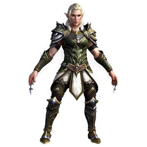 Fantasy Elf Warrior PNG Cep