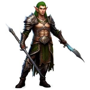 Fantasy Elf Warrior PNG Jdw