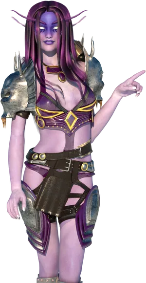 Fantasy_ Elf_ Warrior_ Pointing