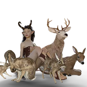 Fantasy_ Elf_with_ Forest_ Animals