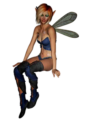 Fantasy Elfin Blue Outfit