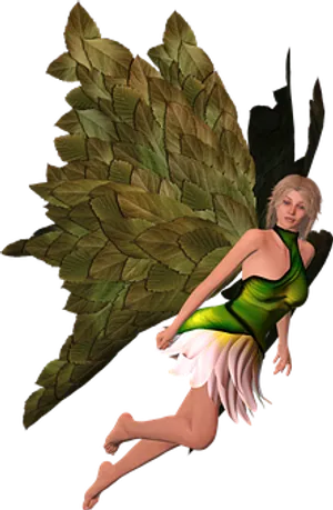 Fantasy Fairywith Leaf Wings