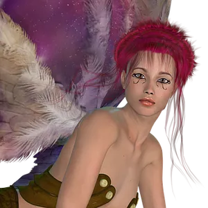 Fantasy Female Portrait Pink Hair