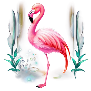 Fantasy Flamingo Illustration PNG 05062024