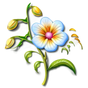 Fantasy Flower Outline PNG 05252024 PNG