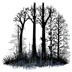 Fantasy Forest Silhouette PNG Dbd