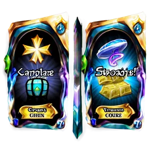 Fantasy Gambling Cards Illustration PNG