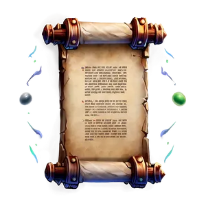 Fantasy Game Scroll Png 06262024 PNG image