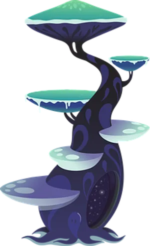 Fantasy Glowing Mushroom Tree
