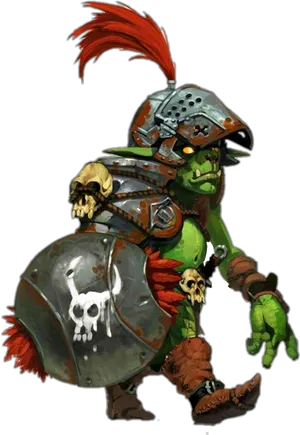 Fantasy Goblin Warrior Artwork PNG image