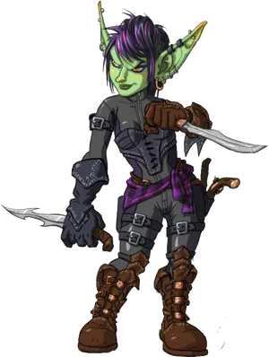 Fantasy Goblin Warrior PNG