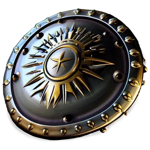 Fantasy Gold Shield Png 6 PNG image