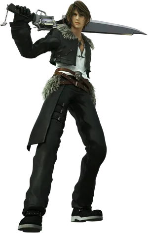 Fantasy Gunblade Wielder