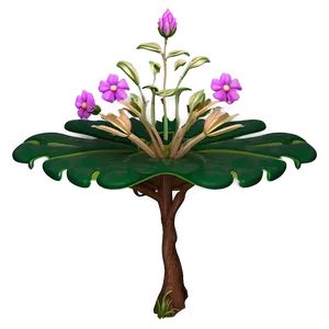 Fantasy Indie Flower Scene Png 06252024 PNG image