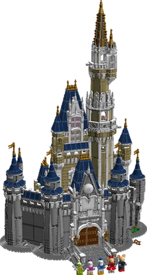 Fantasy Lego Castle Model PNG image