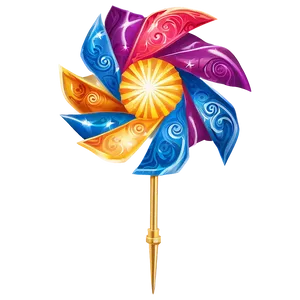 Fantasy Magic Pinwheel PNG 06282024