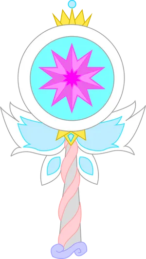 Fantasy Magical Wand Illustration PNG