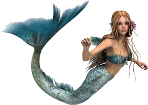 Fantasy Mermaid Illustration.png PNG image