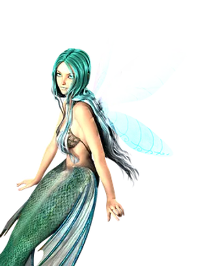 Fantasy_ Mermaid_with_ Wings PNG image