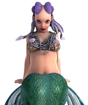 Fantasy Mermaid3 D Rendering PNG image