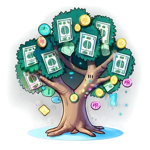 Fantasy Money Tree PNG Bhw