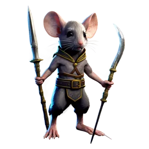 Fantasy Mouse Warrior PNG 98