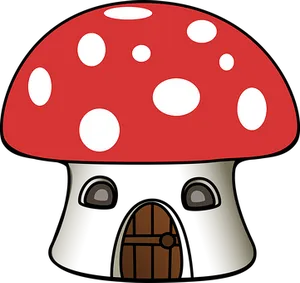 Fantasy Mushroom House Illustration