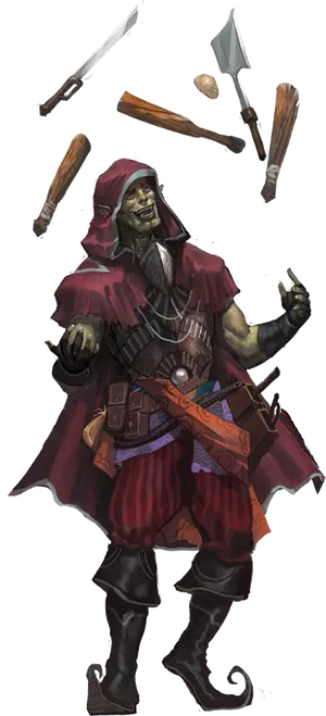 Fantasy Orc Juggler PNG image