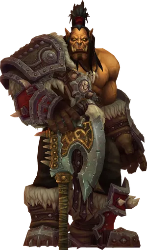 Fantasy Orc Warrior Armor PNG image