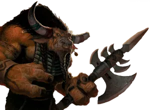 Fantasy Orc Warrior Artwork PNG