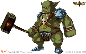 Fantasy Orc Warrior Artwork PNG