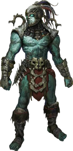 Fantasy Orc Warrior Render PNG