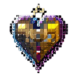 Fantasy Pixel Heart Png 96 PNG image