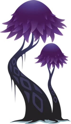Fantasy Purple Trees Illustration